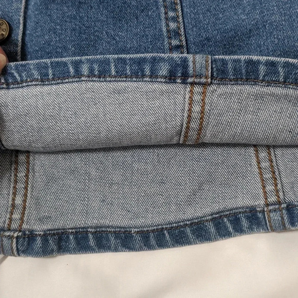 BDG A-line Button Front Mini Skirt Color Blue Size 4 - Picture 8 of 15